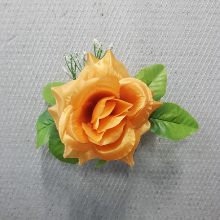  Ruža rozvinutá s listom a gypsomilou / 1041