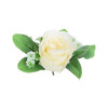 Ruža puk s listom a plast.doplnkom / 1113