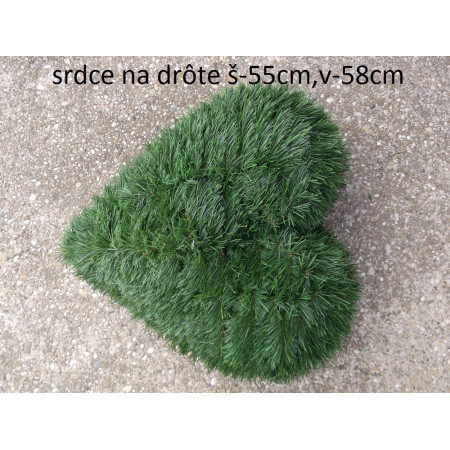 093. Srdce stredné drôt, Š-55cm,V-58cm