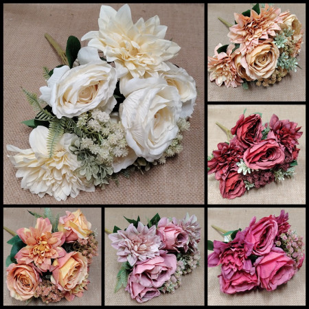 Kytica Ruža Puk, Dália Mix 6 / 4801