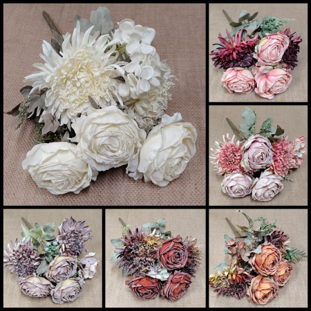 Kytica Ruža, Chryzantéma Mix 6 / 659606