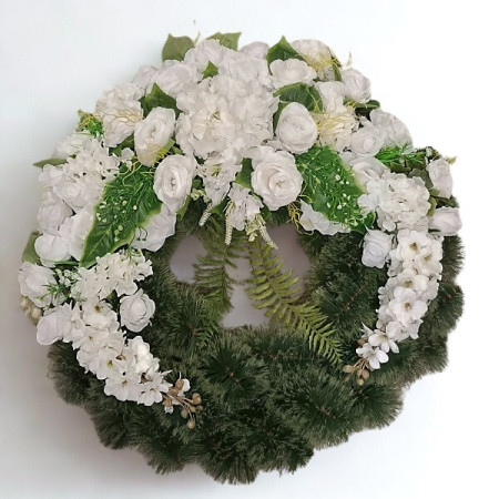 10017. Veniec 60 borovica hlava zdobená