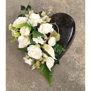 10308. Srdce plast na ležato veľké zaťažené zdobené