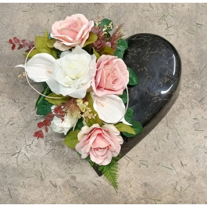 10308. Srdce plast na ležato veľké zaťažené zdobené