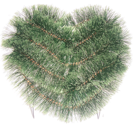 108. Srdce na stojane borovica drôt, D-45cm, Š-53cm