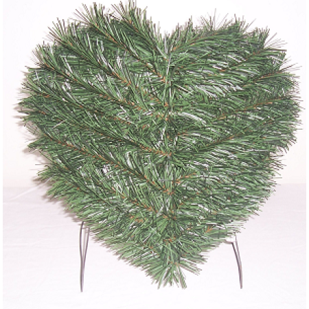 107. Srdce na stojane mini drôt čečina, V-38cm, Š-38cm