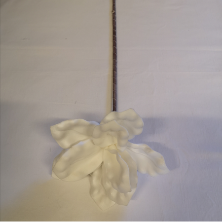 Dekor. kvet penový White / 108501