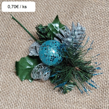 Vianočná dekorácia Blue-Silver / 1511