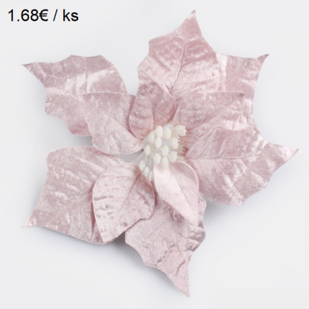 Vianočný kvet Pink na štipci / 174101