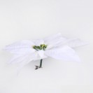 Vianočný kvet White na štipci / 174301